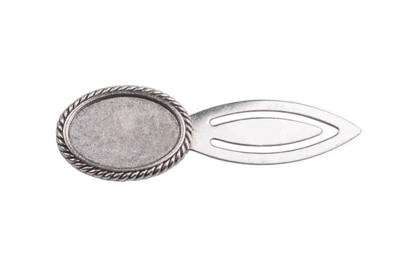 10 шт. старинный Серебристый Овальный Пустой кабошон закладки|cabochon setting|antique