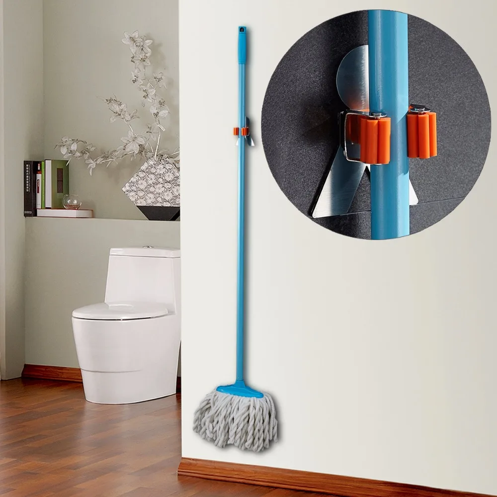 SUS304 нержавеющая сталь Швабра веник держатель стойки клей настенное крепление
