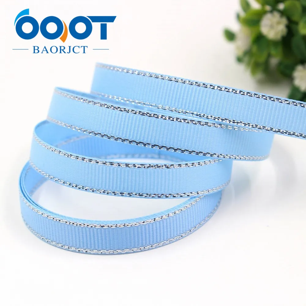 Двухсторонние серебристые ленты OOOT BAORJCT 10 мм ярдов Двусторонние в рубчик