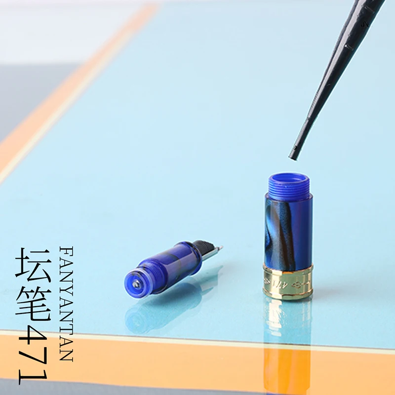 Moonman Penbbs 471 Полностью прозрачная мини пипетка авторучка снежные цветы Смола с золотым/серебряным кольцом короткий Карманный подарок