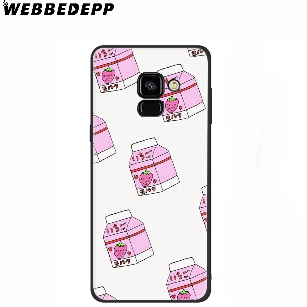 Милый розовый Силиконовый чехол WEBBEDEPP Milk для Samsung Galaxy A3 A5 A6 A7 A8 A9 A10 A20 A30 A40 A50 A70 M10 M20