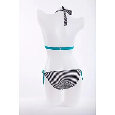 

Women's Push-Up Plus Size Lovely Striped Monokini