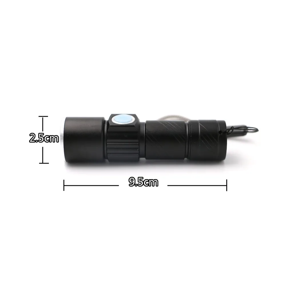 2000LM мини Led Q5 удобный водонепроницаемый перезаряжаемый USB флэш-светильник фонарь масштабируемый фонарь лампа 3 режима светильник для спорта на открытом воздухе