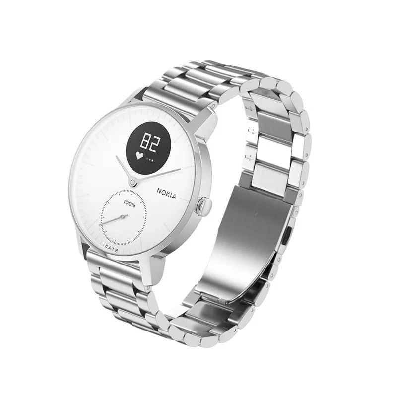 40mm Нержавеющая сталь Quick Release наручные ленты ремень ремешок для Nokia Withings сталь HR AIC88 - Цвет ремешка: 40mm