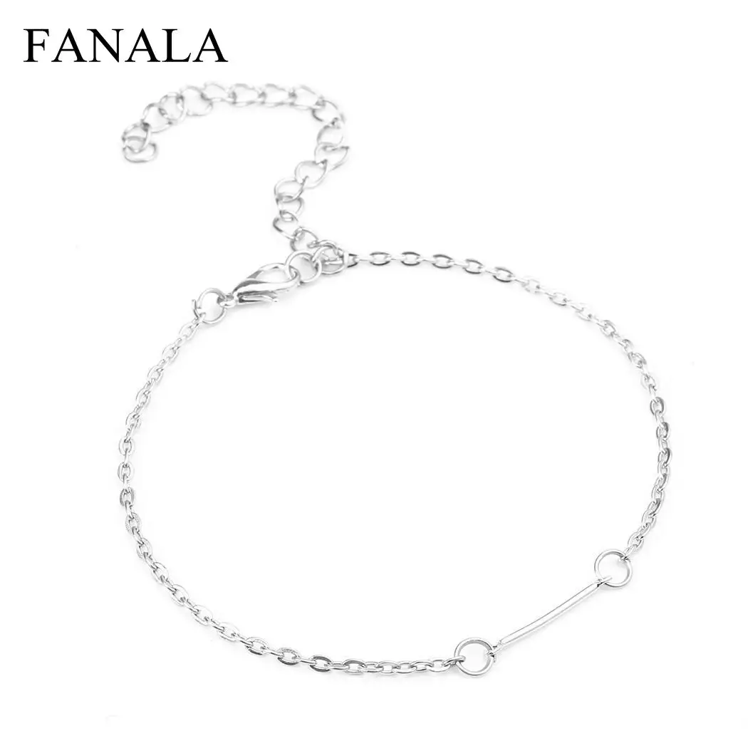 Полосы Сплав Форма браслет модные женские ювелирный простой подарок|Цепочки и