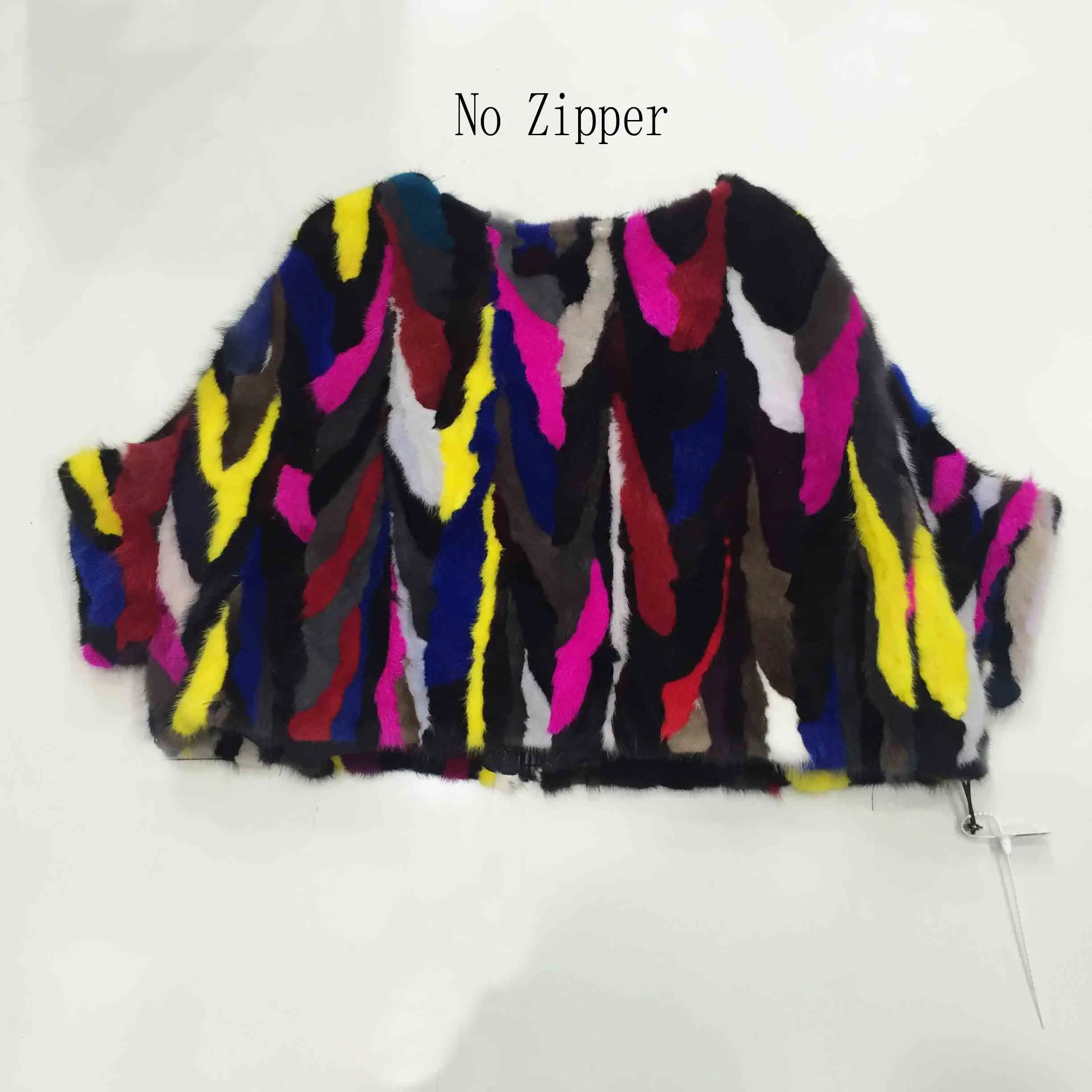 Yellow no zipper Разноцветные женские шубы из натурального меха норки, короткое пальто с рукавами летучая мышь, шуба из натурального меха норки на молнии, стильный модный дизайн ksr414 - Цвет: Yellow no zipper