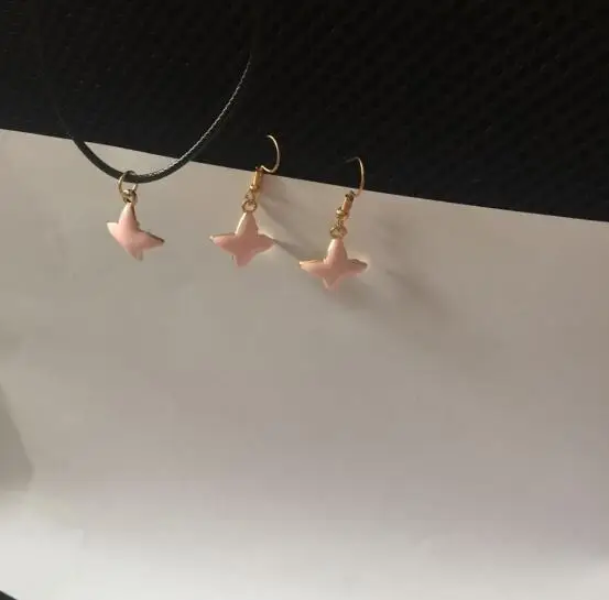 (Ожерелье + серьги) Модные богемные серьги из сплава с розовой морской звездой