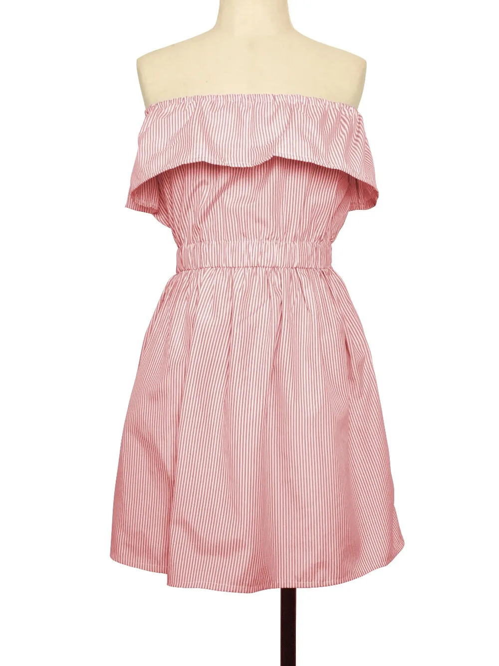 Летнее женское платье Fit and Flare спинки Vestido для девочек без бретелек Вечерние Slash