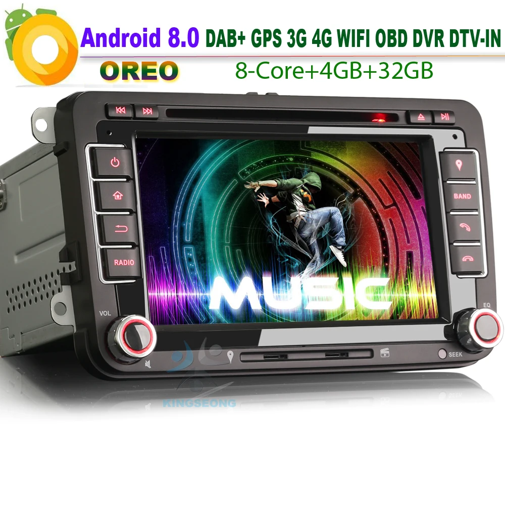 Автомагнитола для SKODA Fabia Combi octavia 8 ядер 7 дюймов Android 0 Wi Fi 3G 4G GPS DVR BT SD OBD