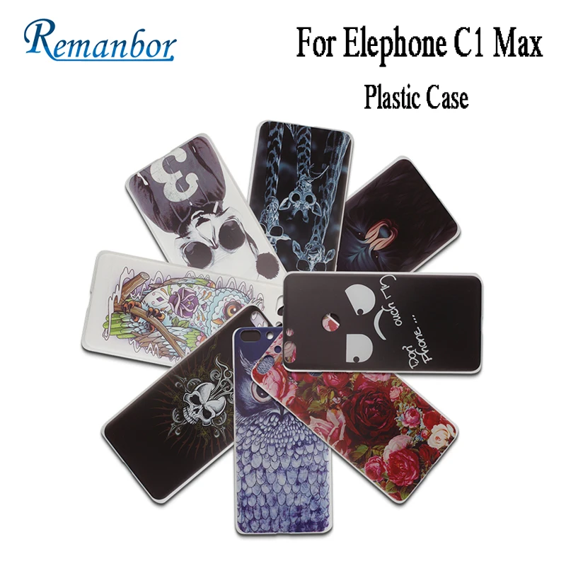 Remanbor For Elephone C1 Max Colorful Plastic Case Back Cover With Drawings Printed in 8 Pattern for Phone |
