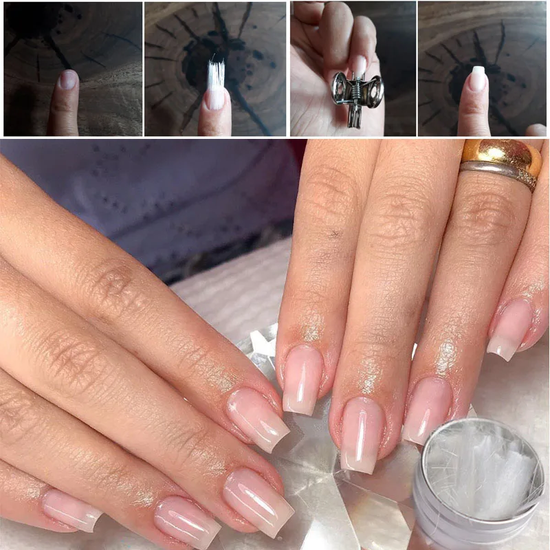 1 коробка стекловолокно для наращивания ногтей Fibernails акриловые кончики кривизны