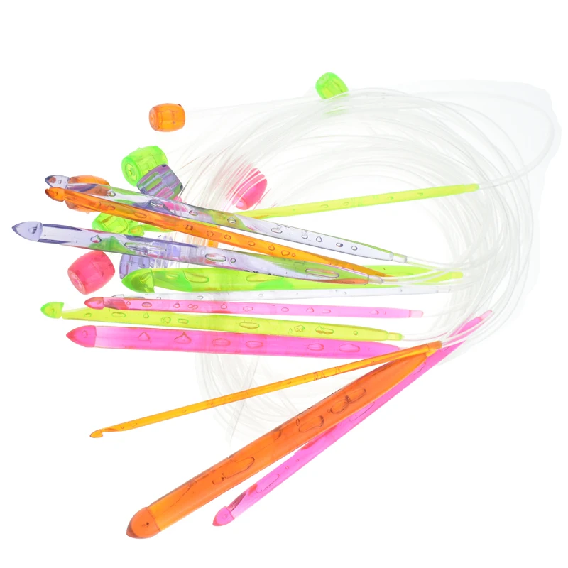 Новинка 12 шт./компл. пластиковый ковер для женщин крючки вязания крючком спицы