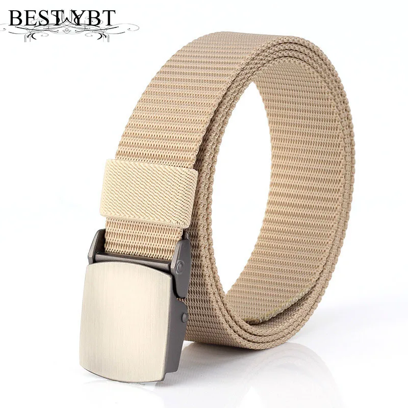 

Best YBT Unisex Belt Nylon Alloy Smooth buckle Women Belt Cowboy Outdoor Sports Fashion Casual High Quality Hot Selling Men Belt