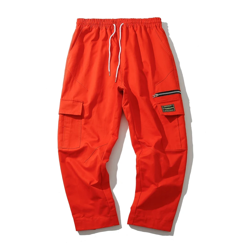 2020 Autumn Men Harajuku Cotton Multi-Pocket Safari Style Fashion Men's Jogger Cargo Pants Streetwear Trousers ABZ394 | Мужская