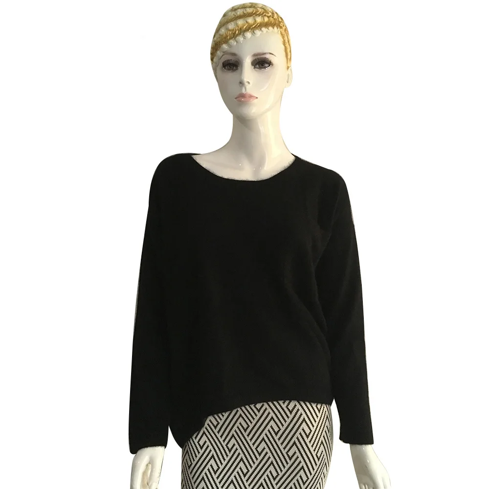 Женский Повседневный теплый пуловер из ангорской шерсти Sparsil вязаный свитер с