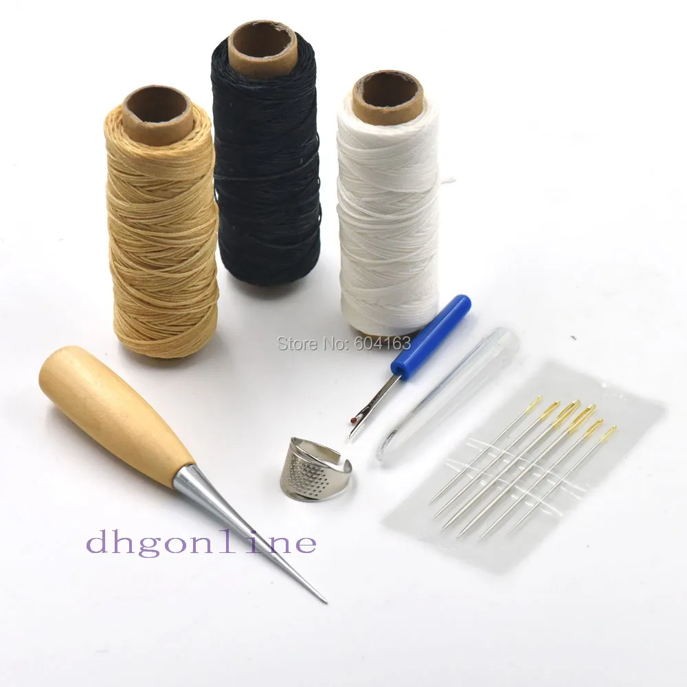 Один набор ручных инструментов для шитья кожаных швов с вощеной нитью|tool artwork|tool