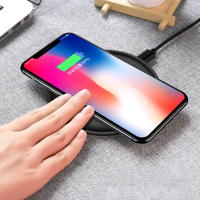 Ультратонкое Беспроводное зарядное устройство с быстрой зарядкой 10 Вт