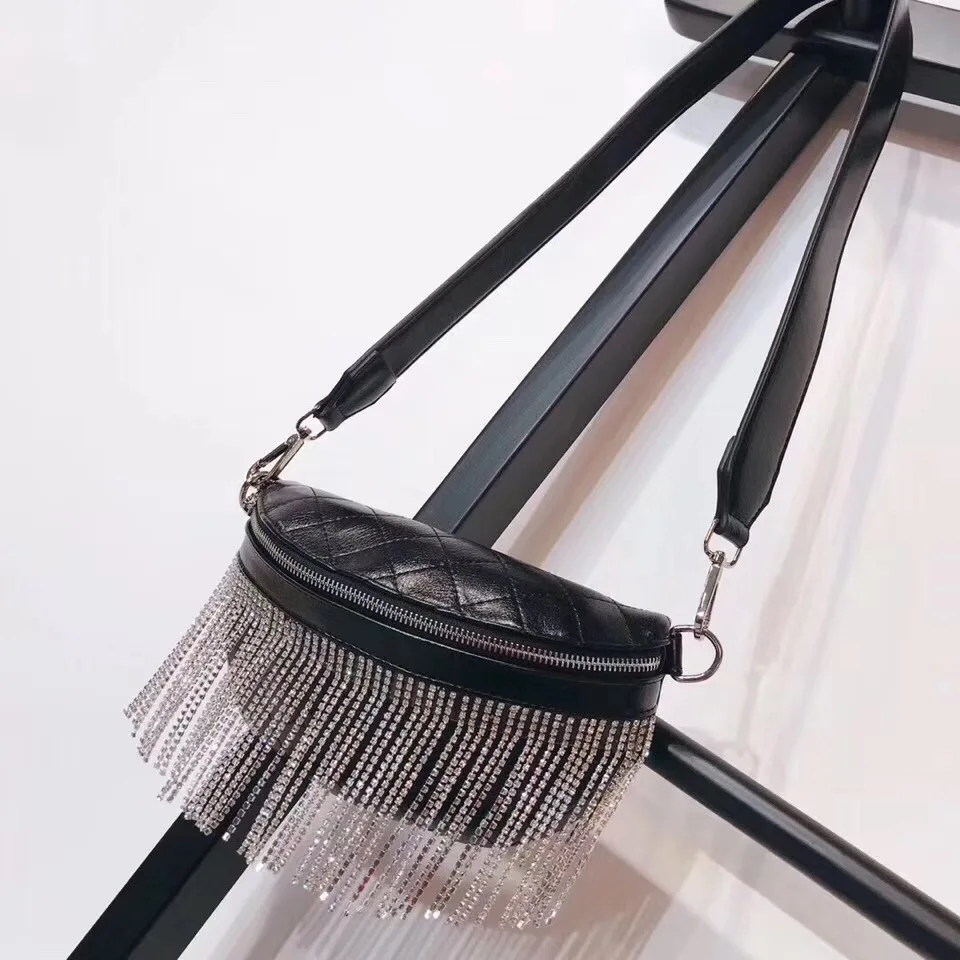 Сумка на плечо с бриллиантами и кисточками модная сумка для девушек через из