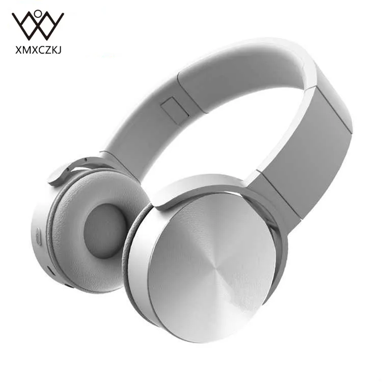White XMXCZKJ беспроводные Bluetooth наушники Беспроводная гарнитура глубокий бас наушники с микрофоном для iPhone - Цвет: White
