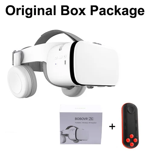 With Black 051 BOBOVR Z6 Обновление 3D очки VR гарнитура Google Cardboard Bluetooth очки виртуальной реальности беспроводной VR шлем для смартфонов - Цвет: With Black 051