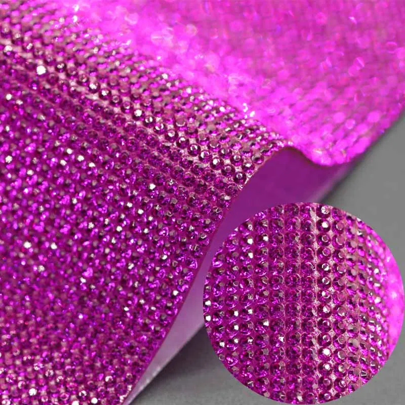 Fuchsia Стразы с кристаллами и бриллиантами для автомобиля/мобильного телефона/ПК, декоративные наклейки, стильные аксессуары, самоклеющиеся наклейки для скрапбукинга, декоративные украшения - Цвет: Fuchsia