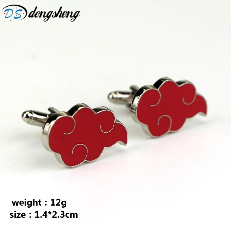 Dongsheng аниме облако Форма красного цвета эмалевые запонки для Для мужчин рубашка