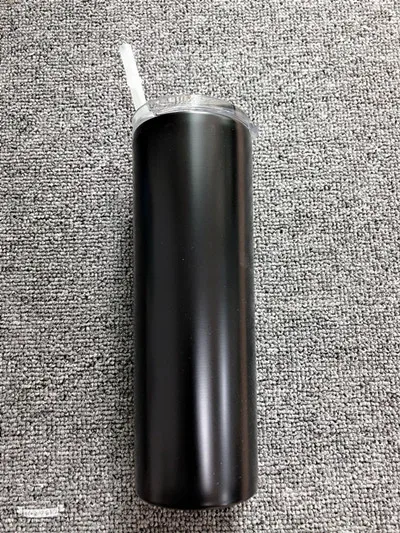 20oz Skinny TumblerE Пустой 20 унций винный стакан с соломинкой из нержавеющей стали с двойными стенками с вакуумной изоляцией кружка персонализированный Тощий стакан Прямая поставка - Цвет: 20oz Skinny TumblerE