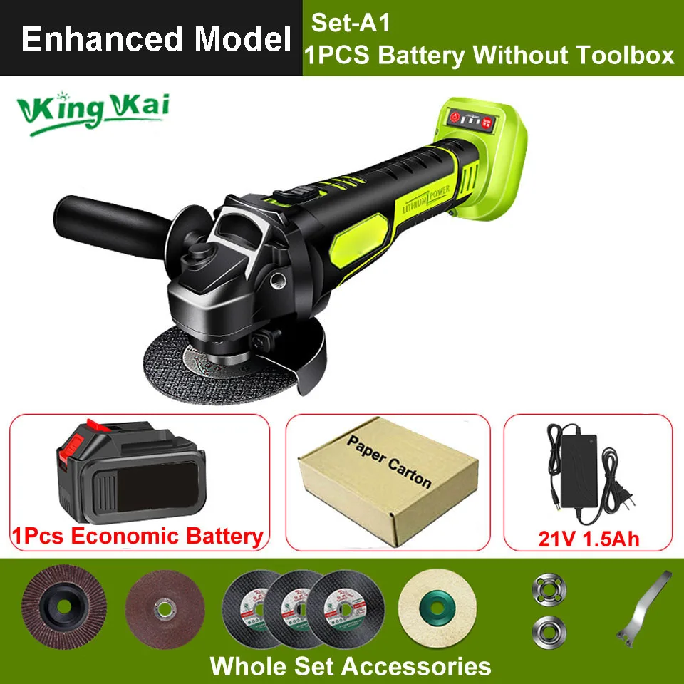 Green Machine Set-A1 10000об/мин бесщеточный долгий срок беспроводной Hilti электрические электроинструменты samsung батарея полировка песка резки угловая шлифовальная машина - Цвет: Green Machine Set-A1