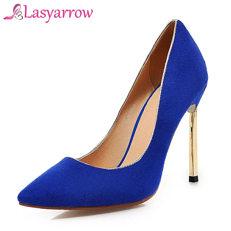 Женские свадебные туфли-лодочки Lasyarrow вечерние туфли на шпильке с острым носком