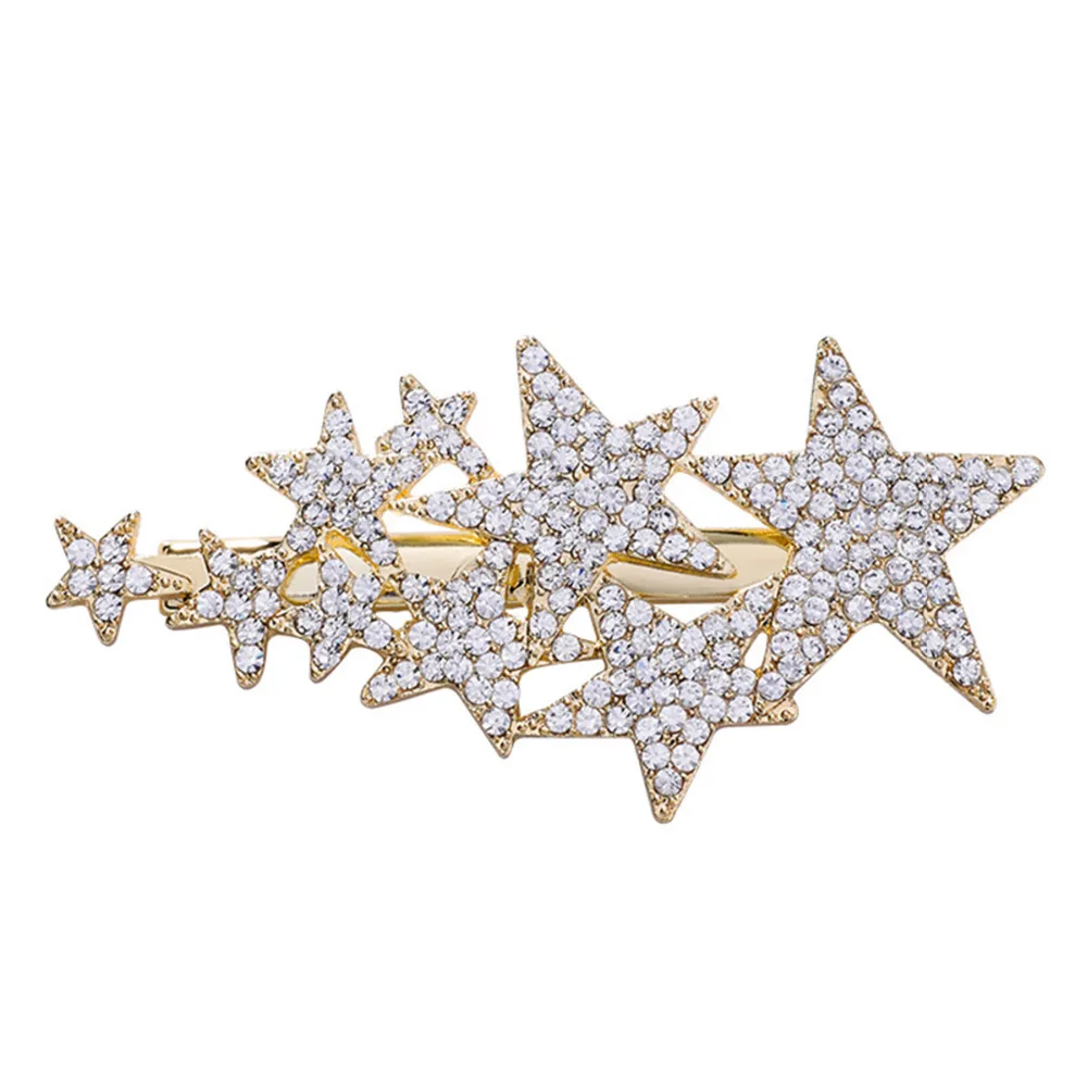 

Xugar Hair Accessories Small Star Hair Clips For Women Girls Elegant Metal Hair Clip Shiny Rhinestone Hairpins Barrettes