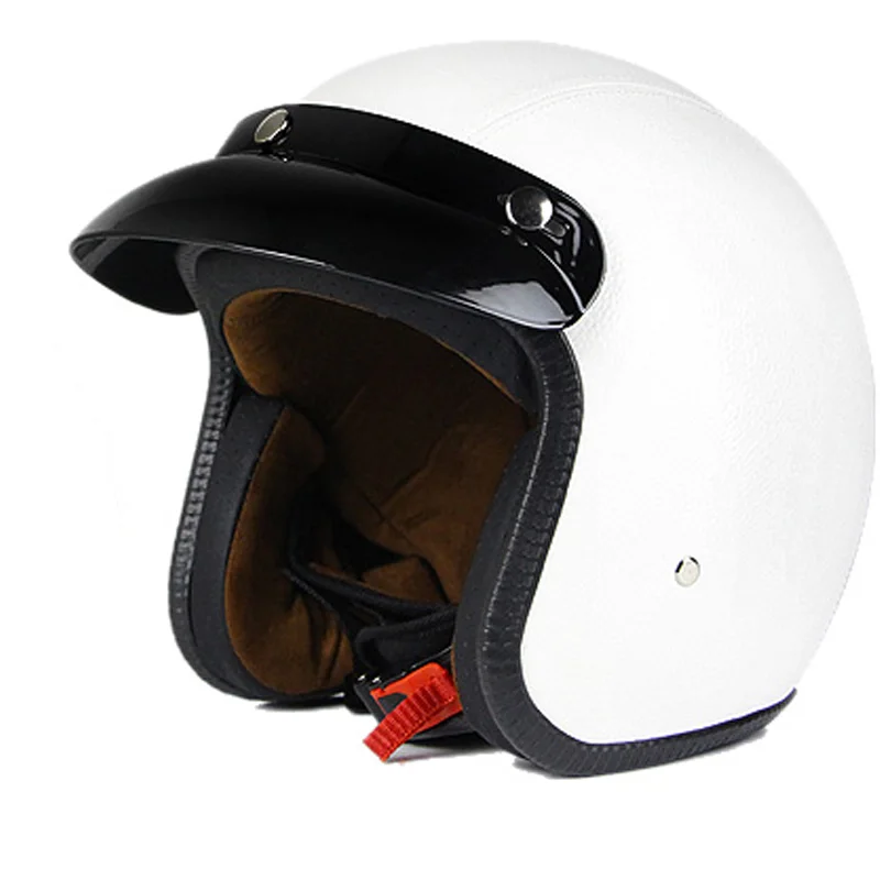 Для мужчин и женщин casco винтажный шлем для скутера мотоциклетный черный белый