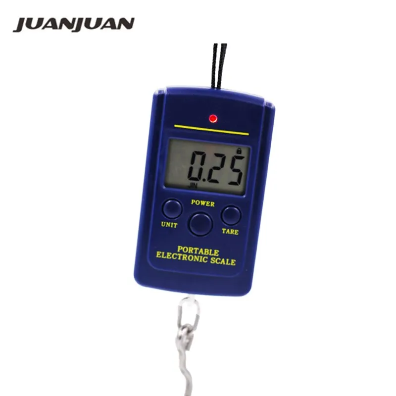 

10pcs hot sales digital scale 10g Electronic Portable Digital Weight 40kg Fish Hook Luggage Hanging 52% off
