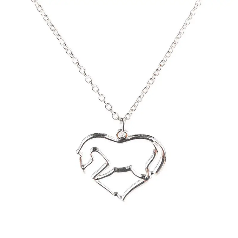 Бижутерия подвеска в виде лошади ожерелье новая мода подвески для женщин Collier Femme