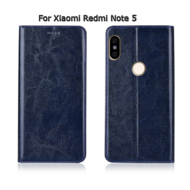 Чехол из натуральной коровьей кожи для Xiaomi Redmi Note 3 4X5 5A 6 7 8 Pro 8T Магнитный чехол с подставкой и откидной крышкой для телефона