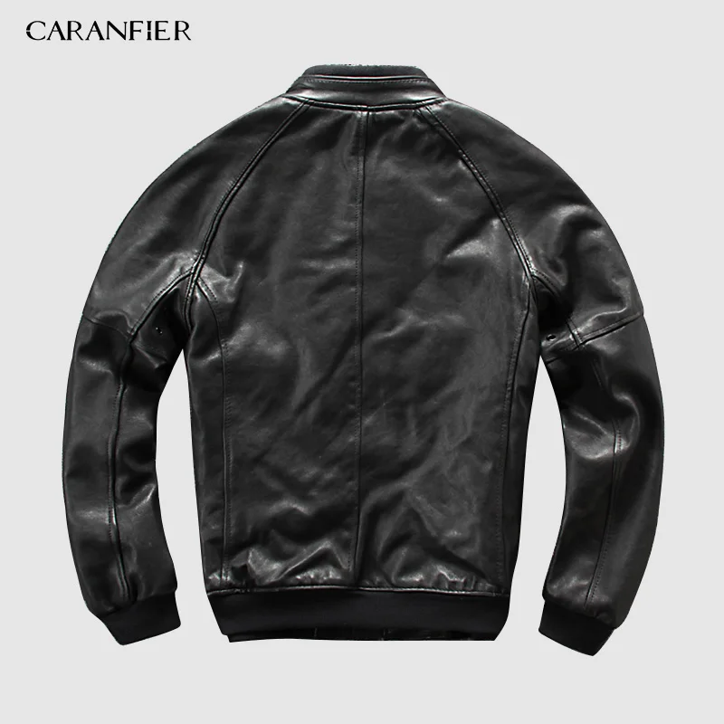 CARANFIER натуральная кожаная куртка Мужская s брендовая мотоциклетная многофункциональная мужская куртка со съемной подкладкой куртки 4XL DHL