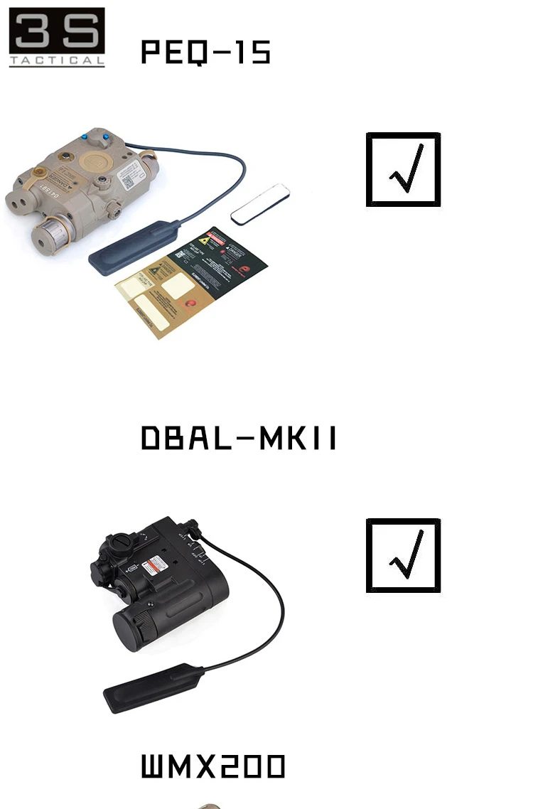 Tactical Augmented Pressure Double Switch Weapon Light Remote Switch For Elemennt AN PEQ 15 M3X Dbal M300 M600 M720V