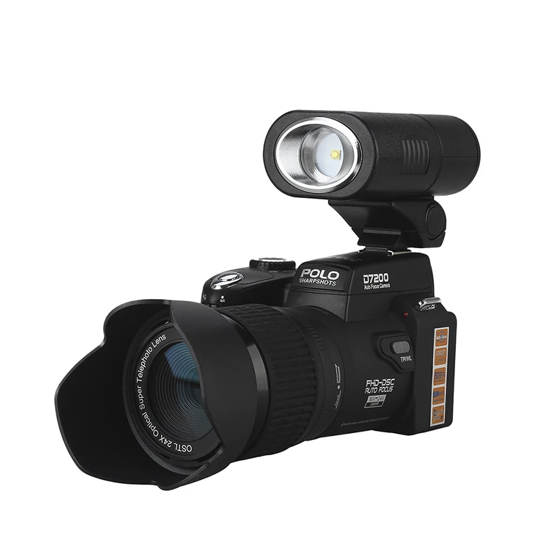 Protax/Поло D7200 33MP 1080 P цифровых зеркальных камер тела видеокамера + светодиодный