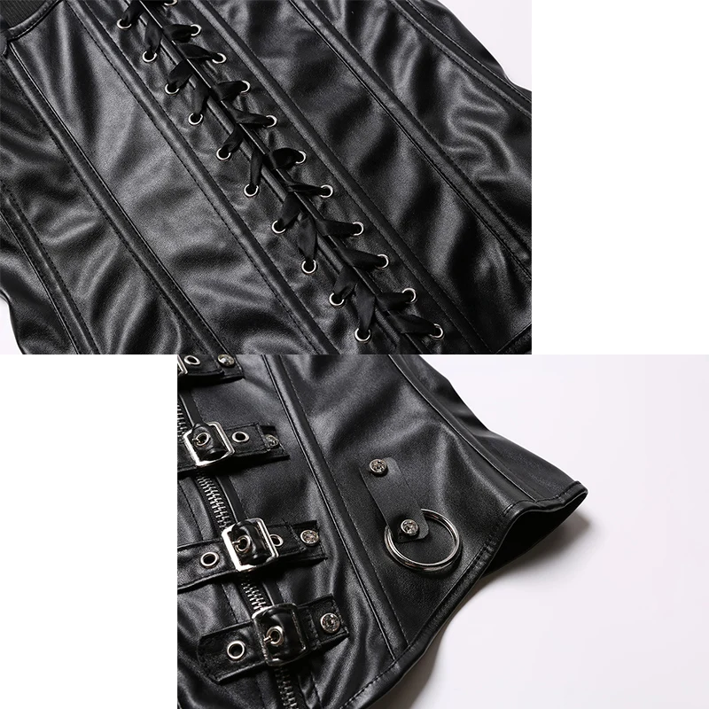 New Fashion Lady Corset Top Plus Size Overbust Leather Waist Cincher Bustier Halloween Dress Bar bustiers corselet sexy lingerie | Женская