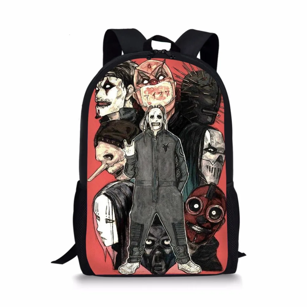 Мультфильм Slipknot печати Школа Книга сумка ортопедические Рюкзаки Дети школьный ранец для обувь мальчиков Подростковая для учебы mochila подарки