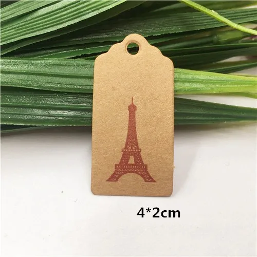 4x2cm brown 100 шт/партия многостильная крафт пустая карта-метка на вешалку этикетки для карточек ручной работы в подарок крафт заметки этикетки для коробки/сумки - Цвет: 4x2cm brown