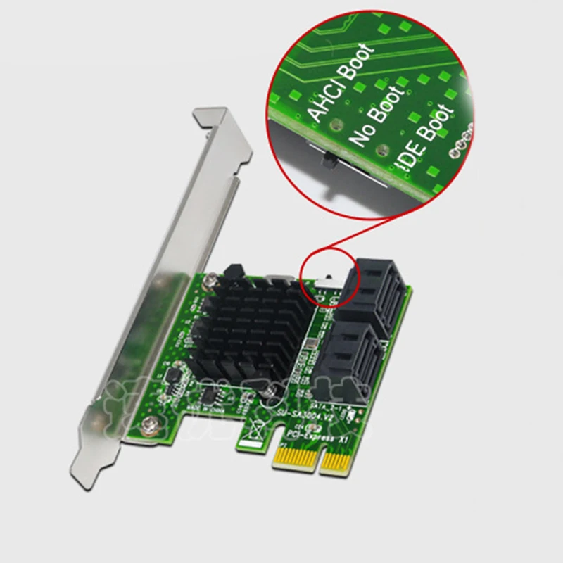 PCIe PCI Express до 6G SATA3.0 4-портовый SATA III расширительный контроллер адаптер карты для