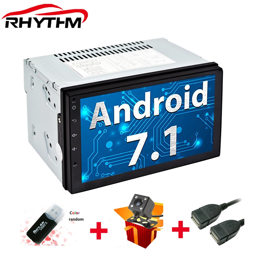 Автомобильная Мультимедийная система RDS 2din android 7 1 bluetooth GPS навигация Wi Fi 1024x600|radio