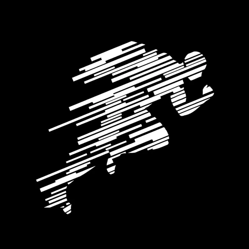 QYPF 15*14 6 см таинственный бегун декор для автомобиля Стайлинг наклейка силуэт