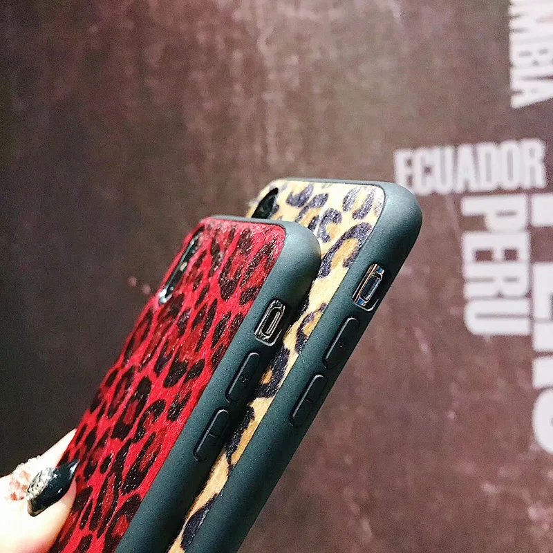 Зимние пикантные леопардовые пушистые чехол для iPhone x xs max xr плюшевые жесткий