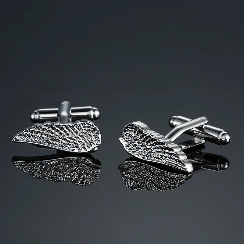 

XK304 Free delivery, high quality men's shirts cuff links silvery wings cufflinks French Wedding Shirts cuff links.