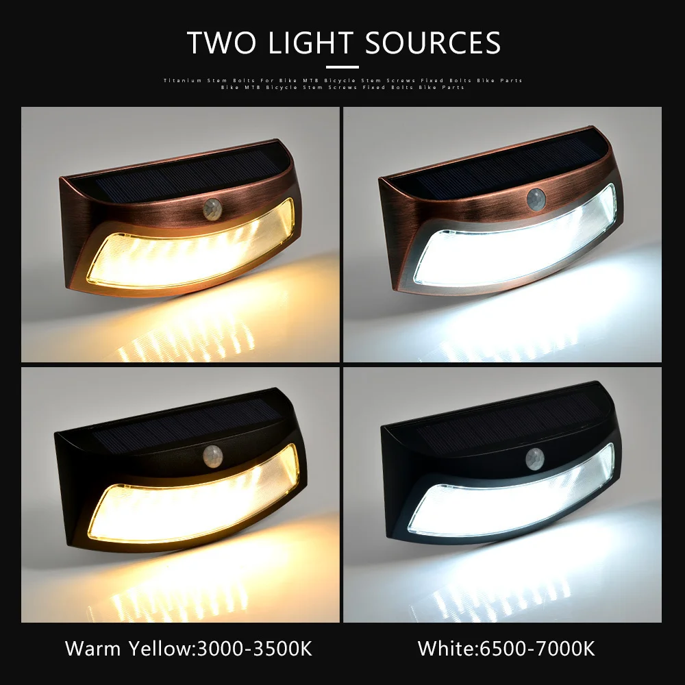 6 Pieces Garden Solar Power Light Motion Sensor Wall LED Waterproof Outdoor Lights Lamp Night Path Lighting | Лампы и освещение