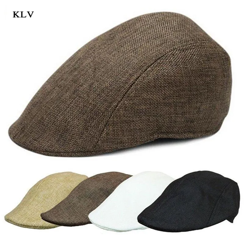 

Men Golf Driving Sun Flat Cabbie Newsboy Unisex Herringbone Duckbill Ivy Hat Cap