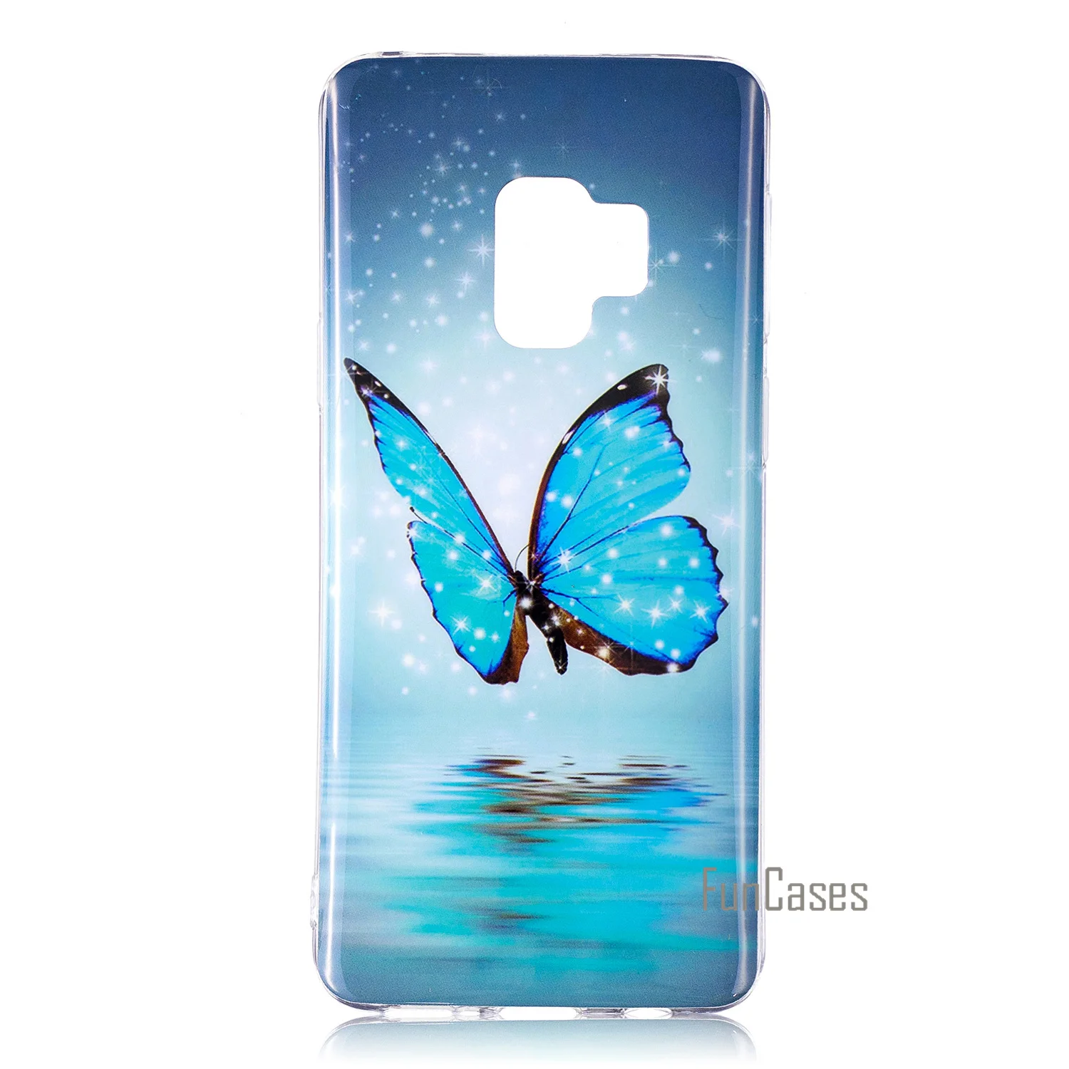 Блеск высоко Прозрачный чехол для телефона из ТПУ с принтом &quotдля Fundas samsung Galaxy S9
