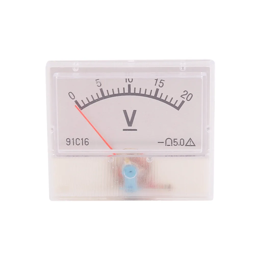 Профессиональный DC 0 20 в Аналоговый Вольт Напряжение Панель вольтметр датчик с