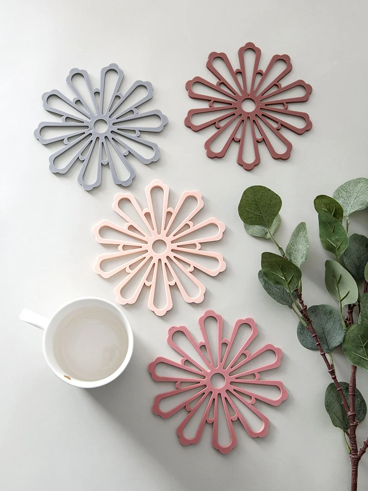 

Плотная подставка с цветочным узором, креативная изоляционная подставка, кухонный Противоскользящий коврик, домашний нескользящий коврик